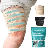 Beltwell® - The Adjustable Thigh Compression Wraps For Big Swollen Upper Legs (1 wrap) (Beige, XXL-SHORT)