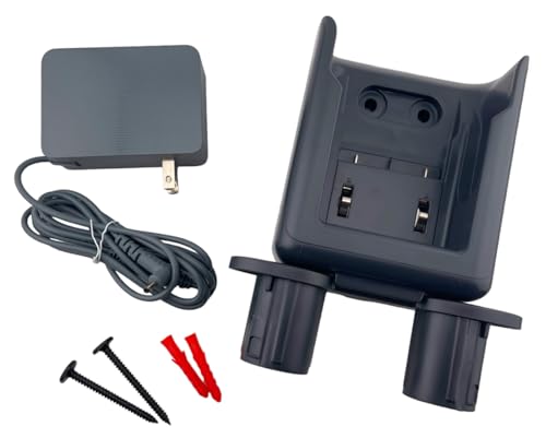 Image of Replacement Wall Mount Accessory Holder Charging Docking Station + AC Power Adapter Charger Combo for Samsung Jet 60 Jet 70 Jet 75 Jet 75+ Series Fit Flex Pet Cordless Stick Vacuum Cleaner (Gray)