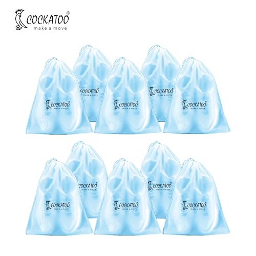 Image of Cockatoo PE Shoe Bag for Travel & Storage, Women & Men, Travelling Shoe Storage Bag, Shoe Storage Organizer Bag - Pack of 10 Shoe Pouch(30 x 35 CM)