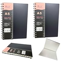 Agenda Média 14,5 x 21 cm Espiral Diária Spice Preta, Capa Preta 80 Folhas , Agenda 2026 Diária | Planner Executivo Capa Preto | Caderno de Anotações Profissional A5 para Trabalho e Organização (Preto),