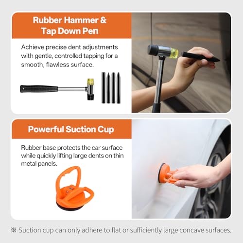 Image of Paintless Dent Repair Kit for Car, PDR Dent Removal Tools with Dent Lifter & Pro Dent Puller Tabs, Auto Body Dent Puller for Car Dent Repair, Hail Damage Repair