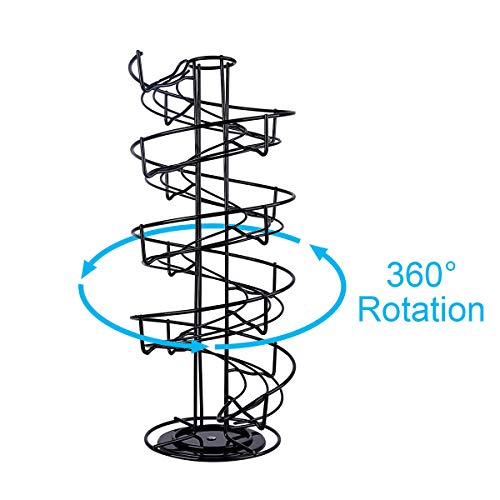 Toplife Spiral Design Metal Egg Skelter Dispenser Rack,Storage Display Rack,Black - Thumbnail 5