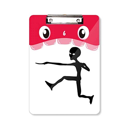 Porte-bloc Alien Monster jumping A4 porte-documents rigide avec pince métallique
