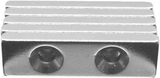 5~100pcs 40x10x5-4mm Power Magnetic 40x10x5mm 2 Hole 4mm Square Rare Earth Neodymium 40 * 10 * 5-4mm magnet(15pcs)