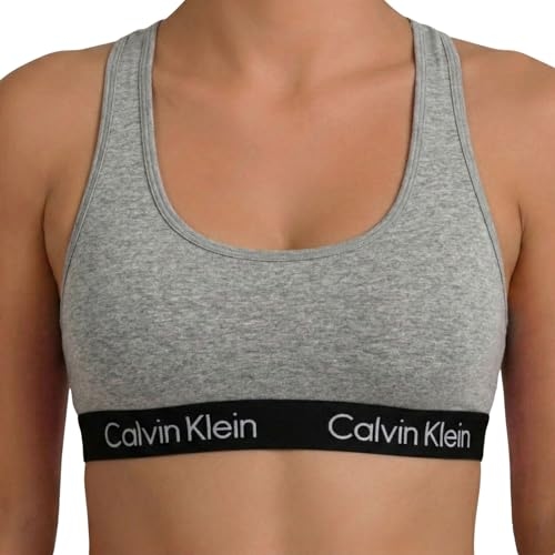 CALVIN KLEIN Top Regata Algodão Cotton Sustentação Feminino Original, Cinza Mescla Claro, M CALVIN KLEIN Top Regata Algodão Cotton Sustentação Feminino Original, Cinza Mescla Claro, M