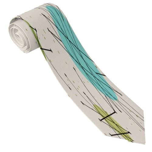 Iconic Atomic Starbursts Men'S Classic Silk Smooth Tie, Suitable For Pairing With Formal Occasions3