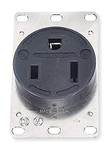 50A Single Receptacle 125VAC 5-50R BK, IP Rating: 20