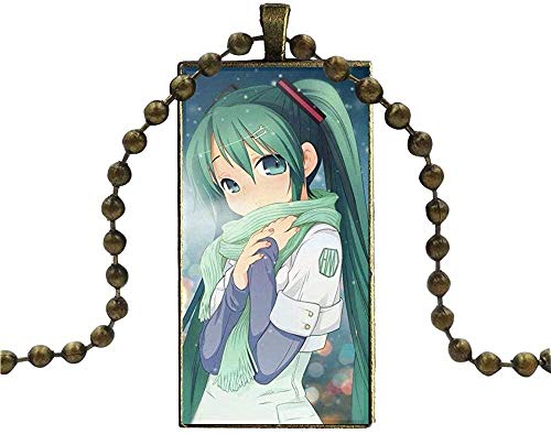 Preisvergleich Produktbild CKAWM Halskette Glas Anhänger Halskette Handgemachte Halbe Anhänger Rechteck Halskette Für Mädchen Geschenke