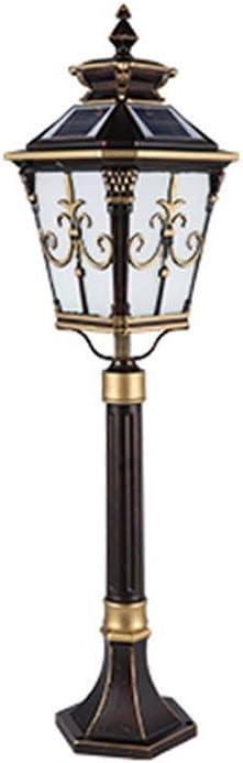 IP65 防水 ヨーロッパ アンティーク アルミニウム メタル 中庭照明 ソーラー コラム ライト LED ポスト ランプ 屋外 レ