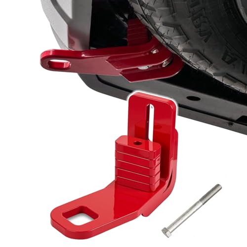Heavy Duty Rear Tow Hooks Tow Hitch Fit for 2024–2025 Land Cruiser LC250, 2024-2025 Lexus GX550 & 2025 4Runner, Red Steel Rear Recovery Points, Off-Road Towing Accessories