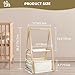 GiftAmaz Wooden Baby Shower Crate Closet, Double-Layered Baby Basket for Nursery, Baby Storage Crate with Hangers, Newborn Baby Clothing Rack for Baby Shower Gifts, Pregnancy Gifts for New Mom Parents