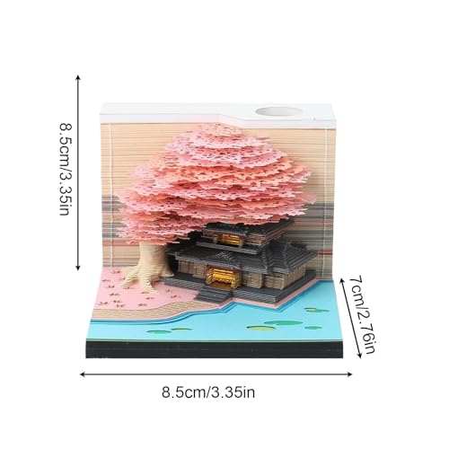 Calendrier 3D cabane dans l'arbre bloc-notes détachable - 5