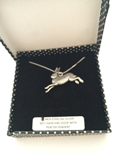 Pendentif lièvre en argent sterling 925 fait à la main Prideindetails - Chaîne 45,7 cm
