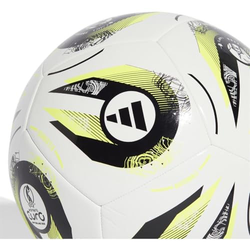 adidas Unisex Womens Euros 2025 Club Official Football, White/Pantone/Pantone/Lucid Lemon, 5