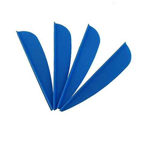 SHARROW 100pcs Feder für Pfeil Fletches Fletching Vanes 2 Zoll Pfeilfedern Kunststoff Fletches Bogenfedern Cover