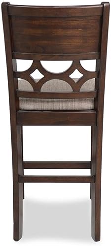 Miniatura 11 de New Classic Furniture Mitchell - Juego de mostrador de 5 piezas con 1 mesa y 4 sillas, color marrón cereza marrón cereza,Beige y marrón,Gris