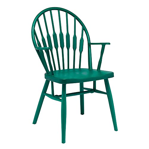 Canglong Pp Plastic Dining Chair, Leisure Negotiation Backrest Chair Arm Side Chair, Dining Room, Living Room, Bedroom, Set Of 1, Green #TOP13