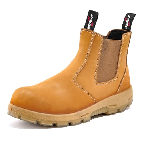 Image of Composite Toe Chelsea Work Boots for Men and Women, S3 Certified Waterproof Safety Boots, Kevlar Puncture-Resistant Midsole, Slip-Resistant Work Shoes for Construction, Roofing, Warehouse & Industrial Work