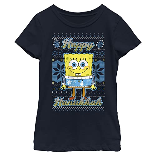 T-shirt Bob l'éponge Hanoukka pour fille à manches courtes