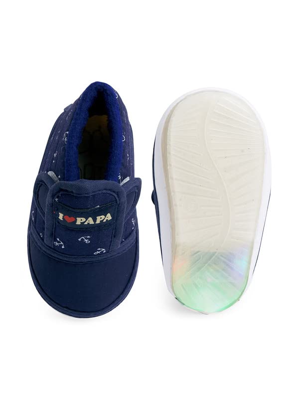 CHIU Led Chu-Chu Anchor Print Shoes with Double Strap for Baby Boys & Baby Girls (for 12-15 Months, 15-18 Months, 18-21 Months, 21-24 Months) 7 415kDOmWMFL