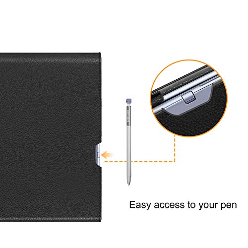 Fintie Sleeve Case For 12.4”Samsung Galaxy Chromebook 2 360, 12.2" Samsung Chromebook Plus V2 Xe520Qab / Chromebook Plus Xe521Qab / Plus Lte Xe525Qbb - Pu Leather Portfolio Book Cover, Black #TOP5