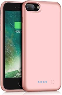 Battery Case for iPhone 7 Plus/ 8 Plus, 8500mAh Portable Battery Smart Battery Case for iPhone 7 Plus/ 8 Plus Portable Charging External Charger Cover 5.5 inch Charging Case - Rose Gold