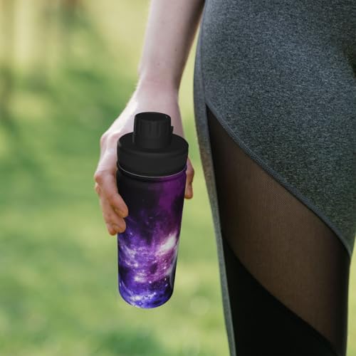 Botella de agua de acero inoxidable Galaxy Sky aislada para deportes 8