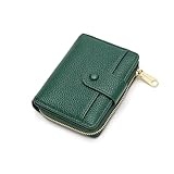 CHAOFANXI - Portafogli piccoli da donna, porta carte da signora, portafoglio in pelle a doppio scomparto, portafoglio con blocco RFID per donne con scomparto portamonete con cerniera e scomparti