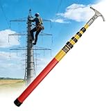 PRO-Grade 20FT Telescopic Hot Stick & Utility Hook | ASTM F711 Compliant | 220kV Rated High Voltage Insulated Fiberglass Pole for Lineman, Substation & Field Electrical Safety