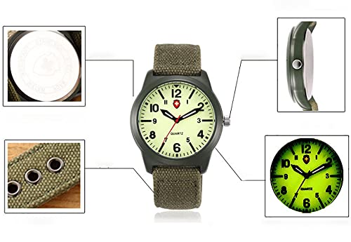 Image of Gosasa Unisex Military Watches Sport Textile Nylon Strap Stylish Men Watch Luminous Fashion Watches Analog Display Quartz Waterproof Casual Wristwatch