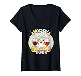 Photo Gallery donna hoppy hour easter bunny wine lover divertente pasqua bere maglietta con collo a v Photo Gallery donna hoppy hour easter bunny wine lover divertente pasqua bere maglietta con collo a v