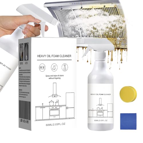 Desengrasante intensivo para cocina, espumado, limpiador de cocina, aerosol de acero e inox, elimina la suciedad y grasa, cocidos y adherentes, limpiador del hogar, horno, placa de inducción (lote de