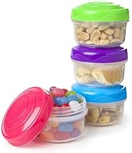 علب تخزين طعام، مصنوعة من البلاستيك، مجموعة من 4 قطع، حجم صغير