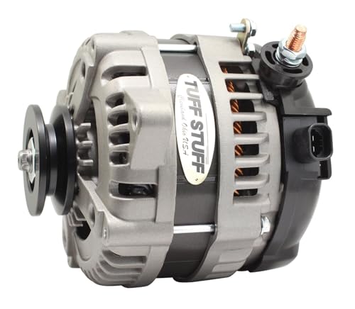 Tuff-Stuff Alternator, Factory Cast PLUS, 225 amps, 12V, 1-Wire, Single V-Belt Pulley, Aluminum Case, Natural by Tuff Stuff Performance Accessories - Used condition - US$202.02