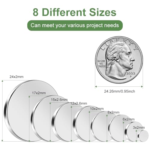 Image of rhinocats Small Strong Magnets, 269Pcs Mini Round Refrigerator Magnets for 3D Printings, Office, Hobbies, Crafts and Science