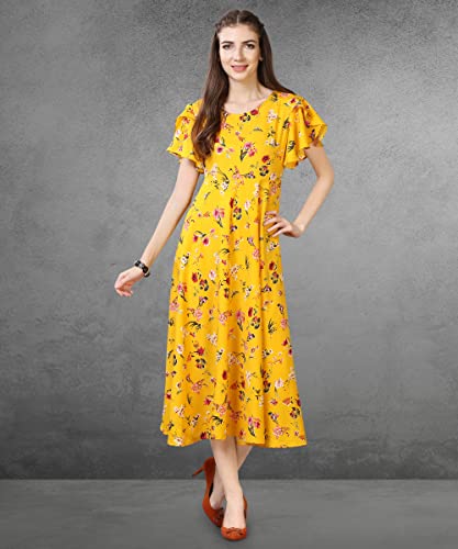 Image of QIQI Women's Crepe A-Line Maxi Casual Dress