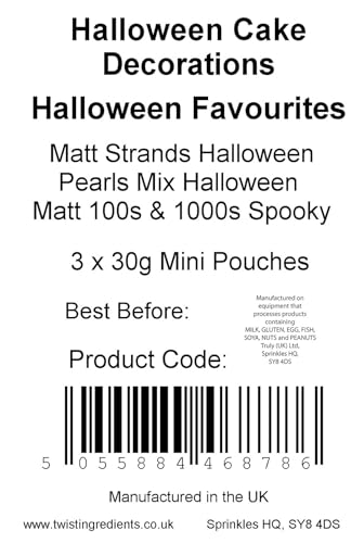Scrumptious!, Bundle, Halloween Favourites Edible Cake Topper Sprinkles Cupcake Decorations -Halloween Strands - Image 3