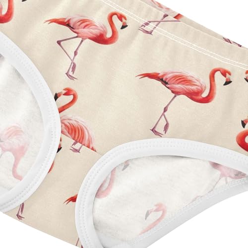 Pink Flamingos Beige Girls Underwear Toddler 2t Cotton Cute Panties Girl Print Undies Kids Briefs4