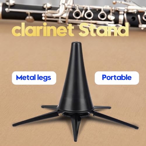 Dowite Professional Adjustable Clarinet Stand | Heavy-Duty, Compact & Portable Woodwind Instrument Holder | Secure, Non-Slip Design for Bb Soprano Clarinet - Thumbnail 3