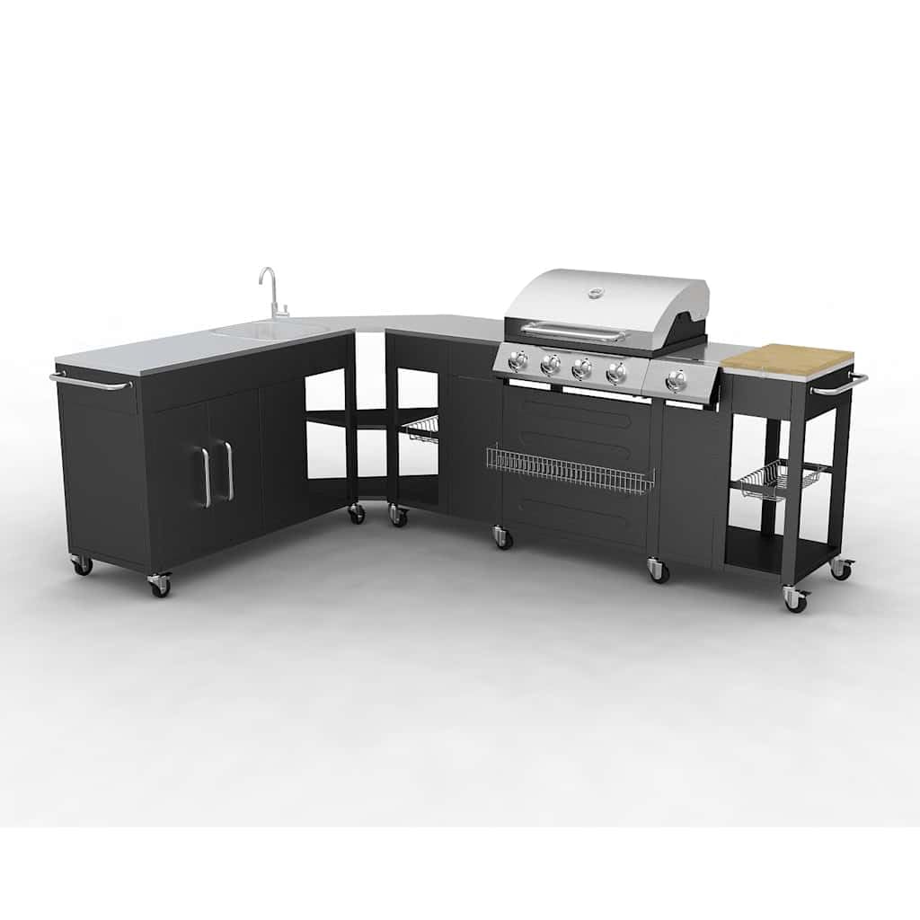 Générique Cuisine extérieur complète Missouri,Maison & Jardin,Arts de la Table & Arts culinaires,Électroménager de Cuisine,Barbecues,Noir,91.9 KG,40428