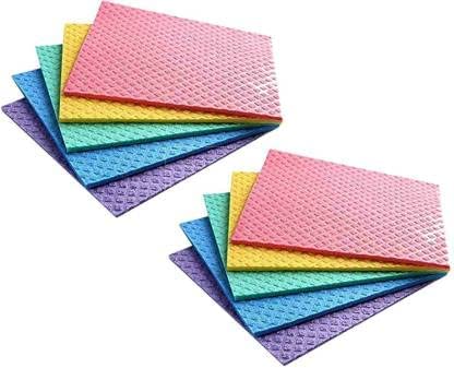 STARDOM MART Wonder Clean Wet-N-Shine Original Multipurpose Cellulose Sponge Cloth Sponge Wipe Large Size fro Cleaning Kitchen/Home/Microwave/ (5) 1