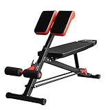 Soozier Adjustable Hyper Extension Bench Roman Chair Dumbbell Weight Ab Multifunction Workout Press