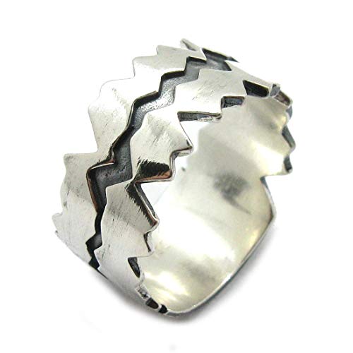 Argent sterling 925 massif pour cette bague extravagante Empress de 12 mm
