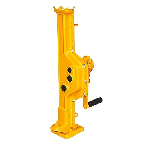 HILLHOUSE MMJ-3 1.5 Ton Mechanical Jack - Industrial Manual Operation Jack, 3000 lb Load Capacity, Low Height 23.63 Inches, Lifting Height 35.44 Inches, Cast Iron Structure, with Overload Protection