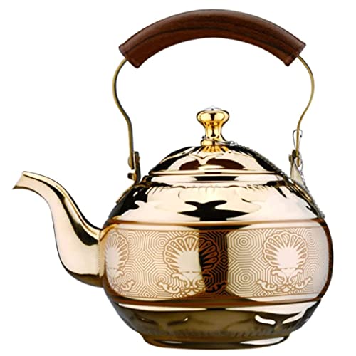 Lista de Teteras para fogón . 43 MUYRJLZX Teteras para fogón Teteras clásicas, Tetera con Silbato de Acero Inoxidable 201, Tetera Vintage de 2 l de Grado alimenticio para Todas Las Estufas Eficiente