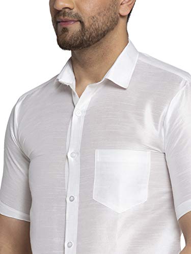 Image of SAIFOO Men's Classic Silk Ethnic Shirt.