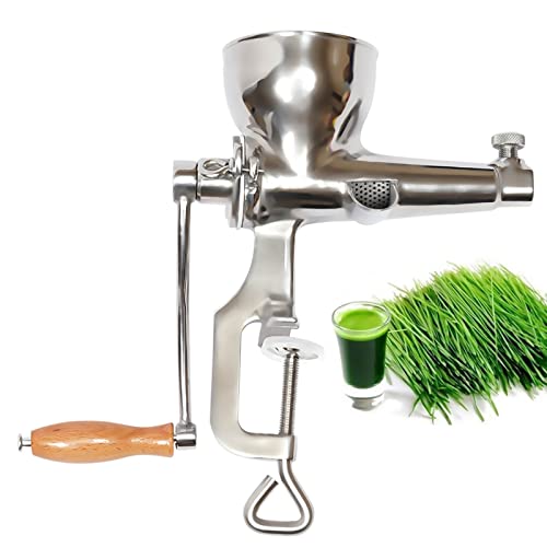 Spremiagrumi manuale erba di frumento spremiagrumi spremiagrumi frutta verdura 304 in acciaio inox per erba di grano e verdure a foglia in acciaio inox 3 filtri senza elettricità