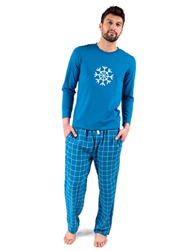Leveret Mens Cotton Top & Flannel Pants 2 Piece Pajama Set (Size Small-6X-Large) Added Plus Sizes
