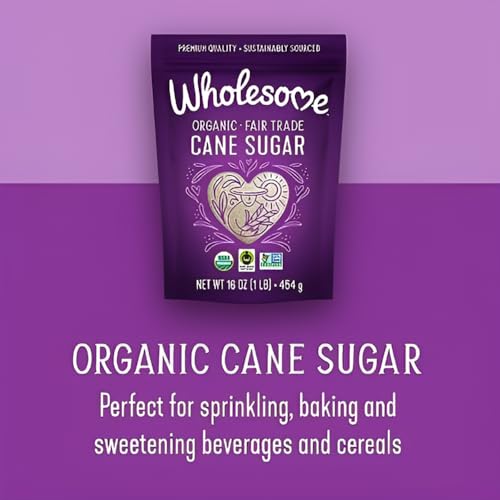 image for Wholesome Sweeteners 16-Ounce Organic Cane Sugar, Fair Trade, Non GMO,