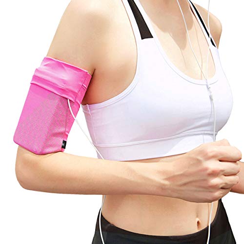 Ailzos Sports Running Armband,Lightweight Arm Band Strap Holder Pouch Comfortable Phone Armband Sleeve for Exercise Workout Fits iPhone X/8/7 Plus/7/6,Samsung Galaxy S9/S8/S7,Sony,LG HTC,(Pink,S)